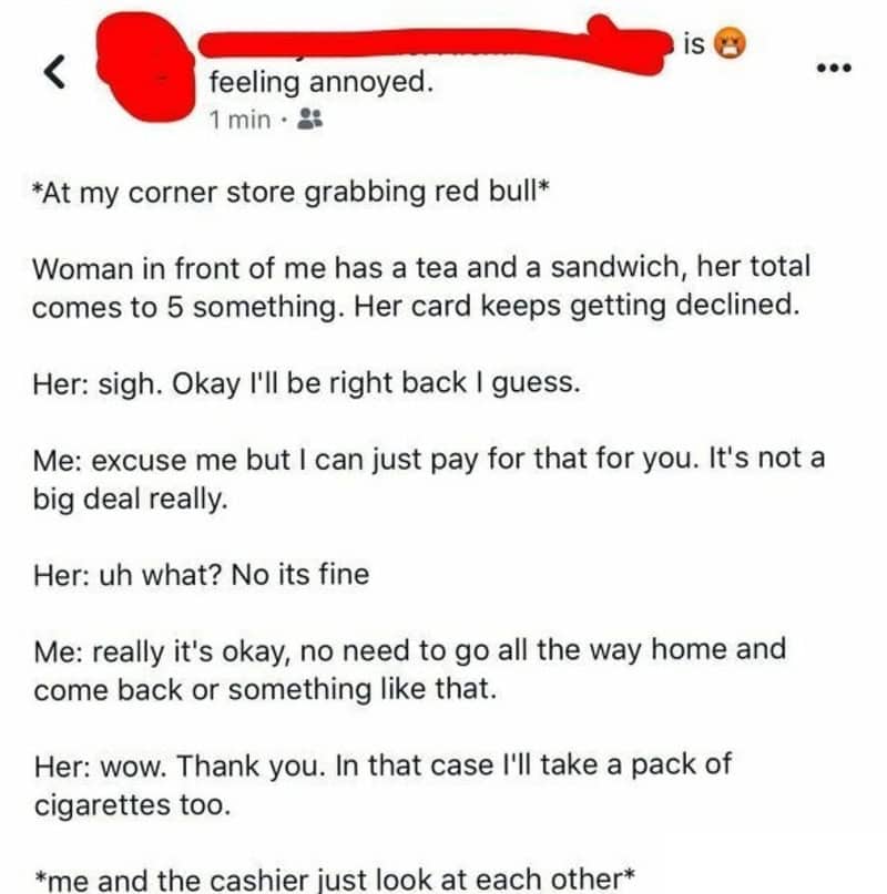 A woman in front of a woman at a store with a card declining.