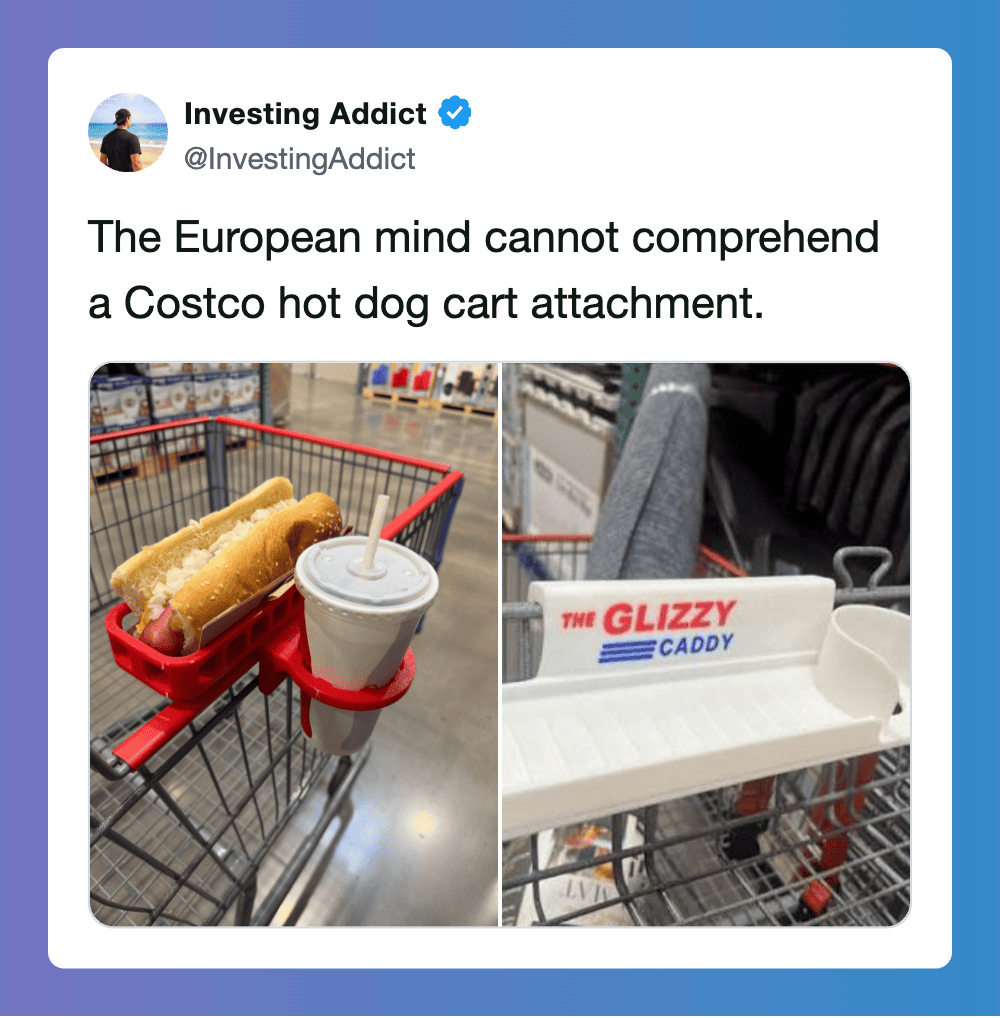 Costco hot dog cart attachment and a plain cart attachment side by side.