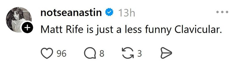 Matt Rife is just a less funny Clavicular.