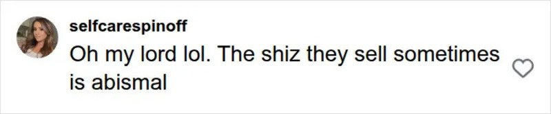 Selfcare Spinoff comment about shiz being abismal.
