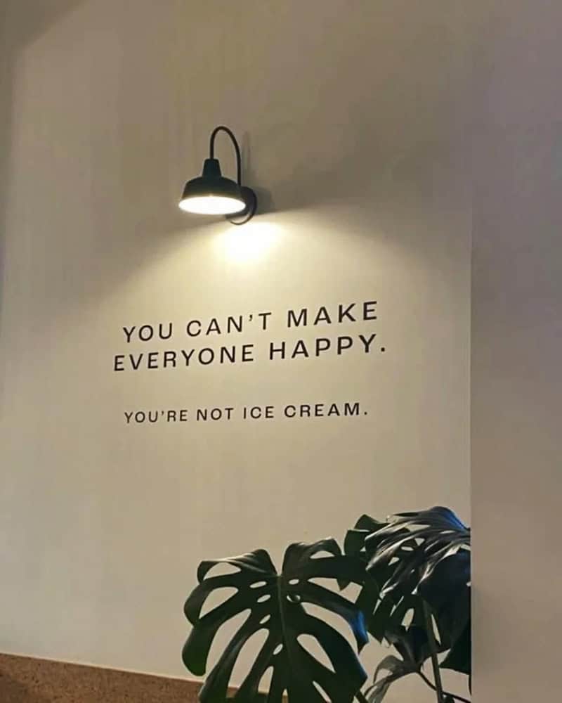 You can't make everyone happy. You're not ice cream.