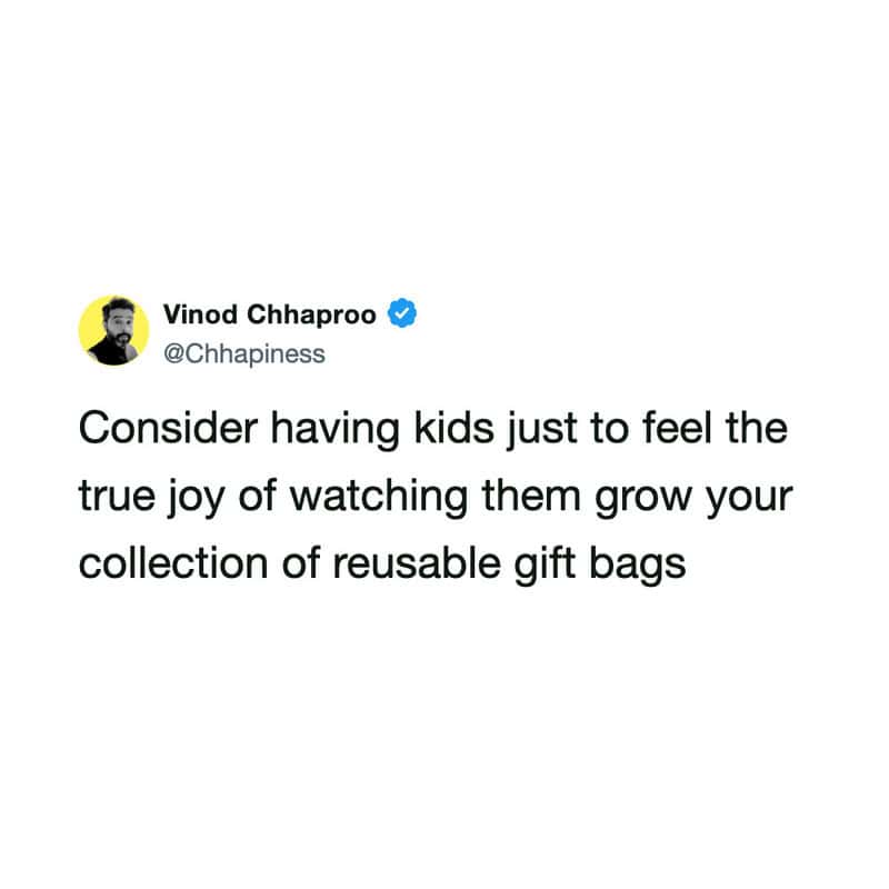 Kids collecting reusable gift bags, enjoying the moment.