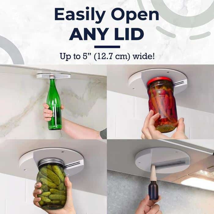 Easily open any lid up to 5 inches wide with a new innovative tool.