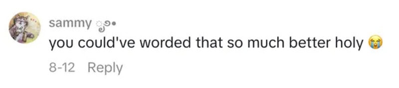 Screenshot of a social media comment about a voice note incident.