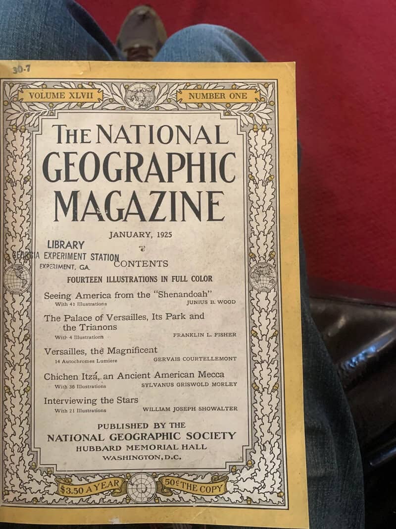 Cover of January 1925 issue of The National Geographic Magazine.