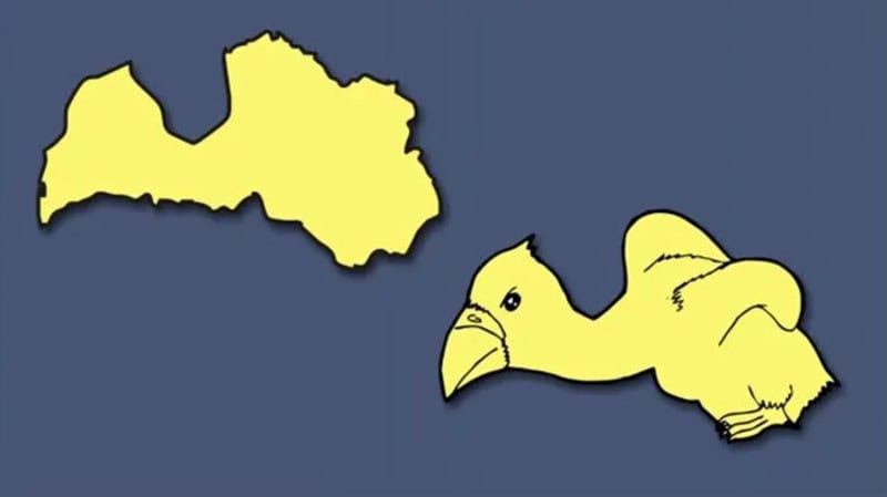 Illustration of European countries reimagined as bird shapes.