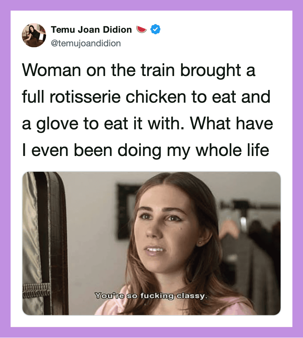  You're so fucking classy.