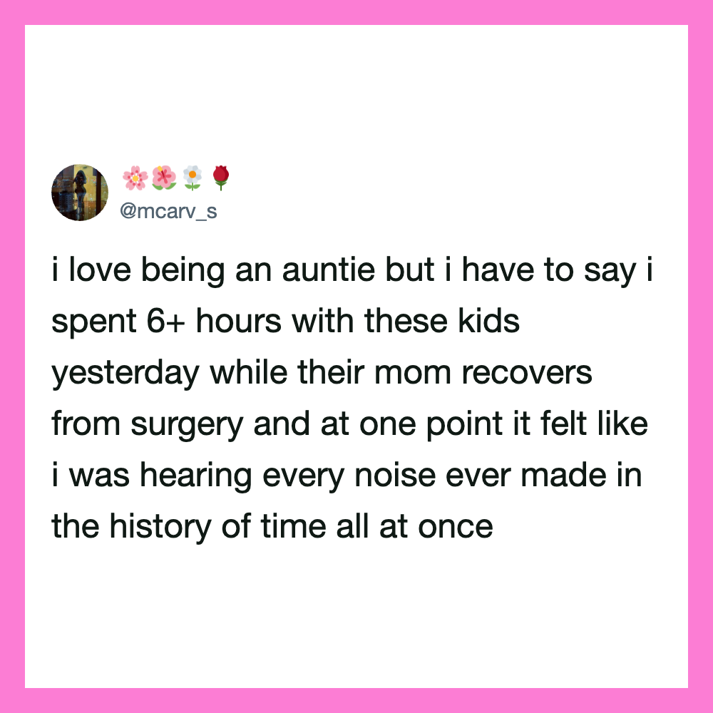 A tweet about spending 6+ hours with kids while their mom recovers from surgery.