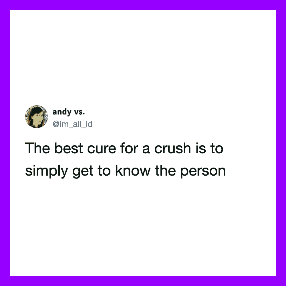 Twitter post by andy vs. about getting to know a crush.