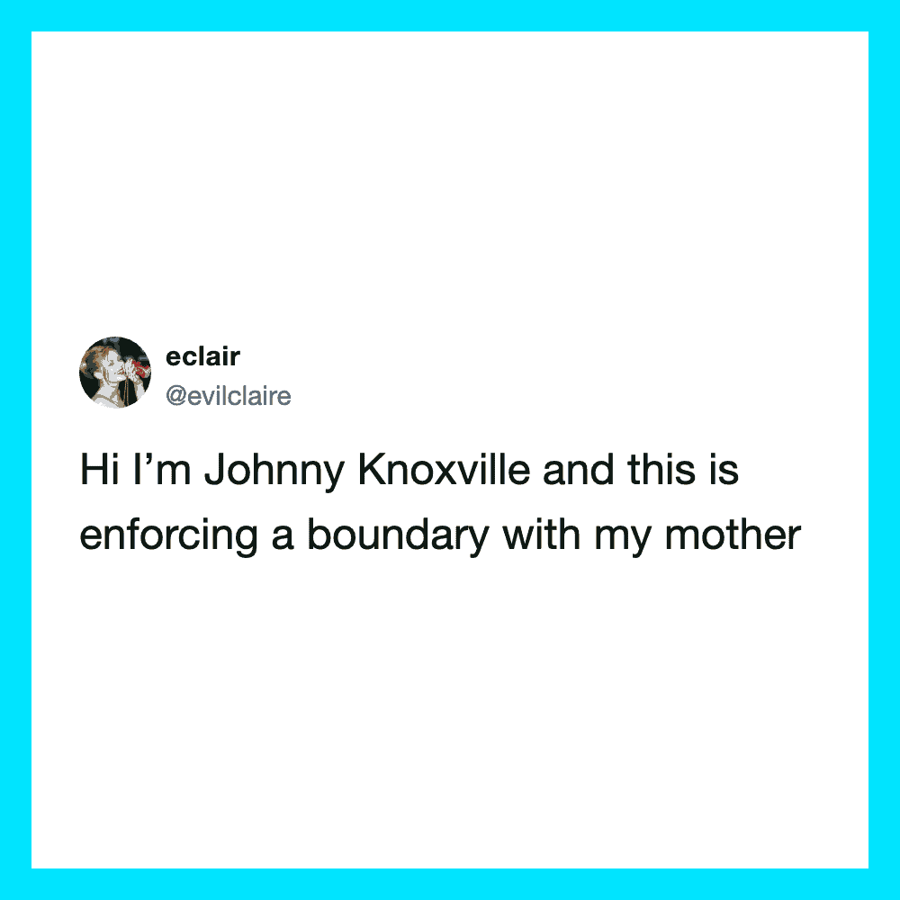 Hi I'm Johnny Knoxville and this is enforcing a boundary with my mother.