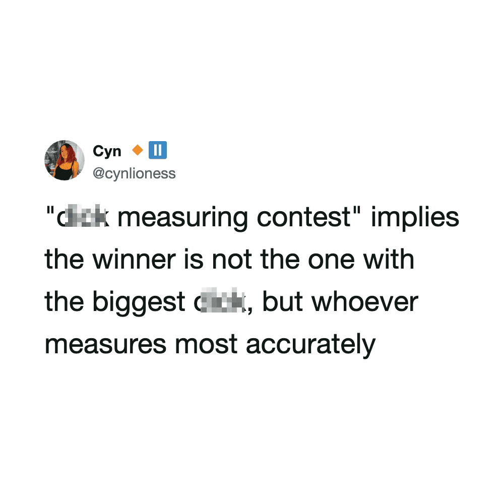 Cyn's tweet about measuring contest and winners based on accuracy.