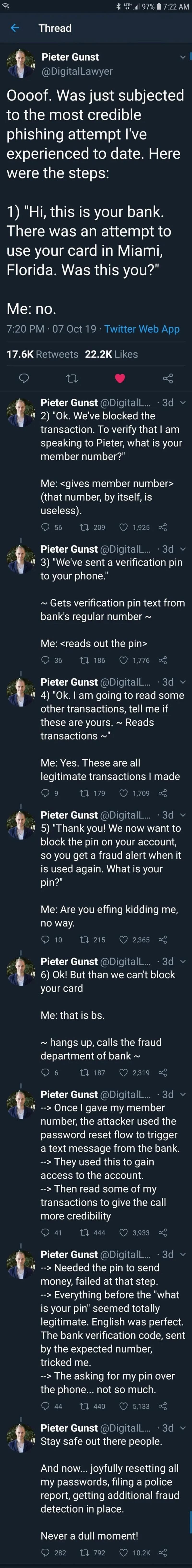 Screenshot of scam message conversation with suspicious links and requests.