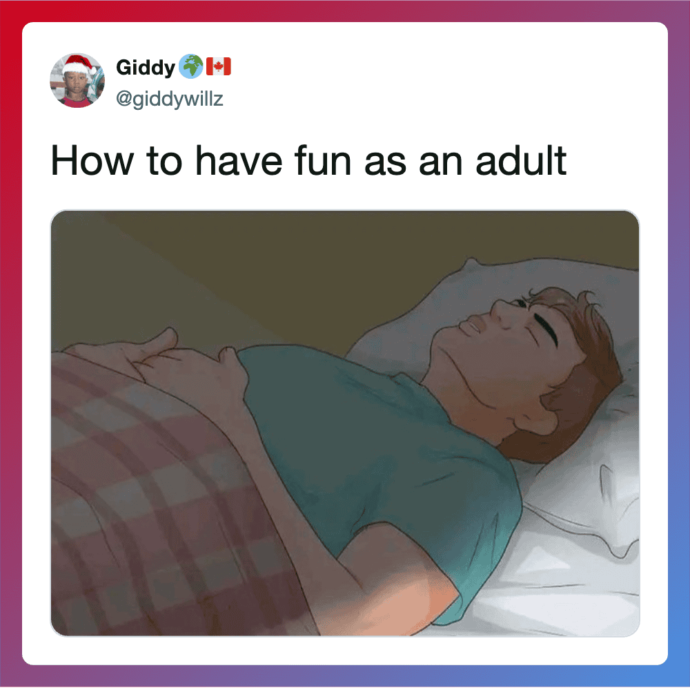 How to have fun as an adult with a person sleeping peacefully in bed.