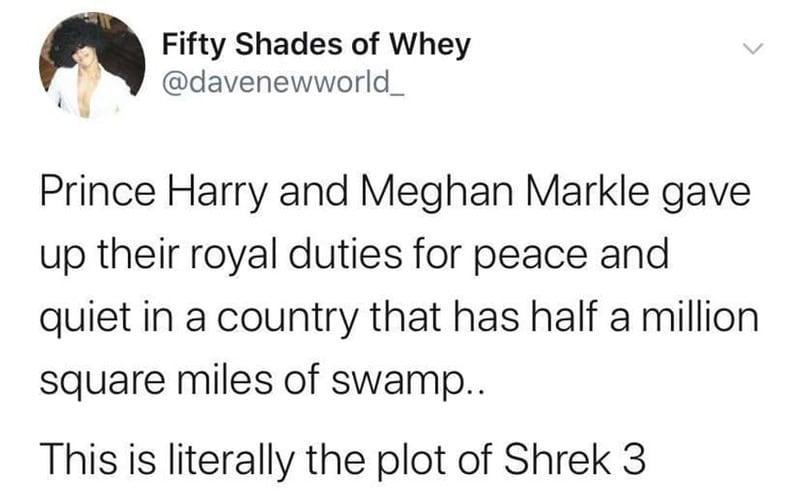 Prince Harry and Meghan Markle gave up royal duties for peace and quiet in a swamp.