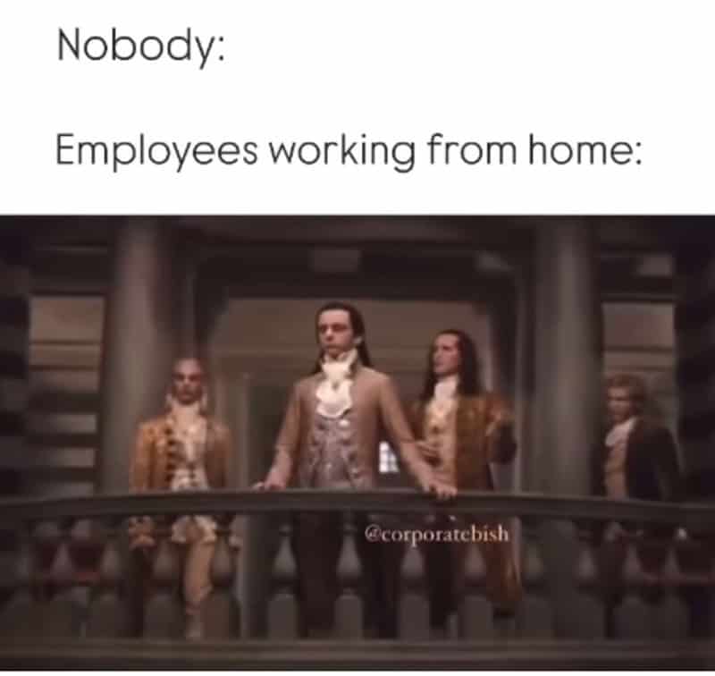 Employees working from home:.