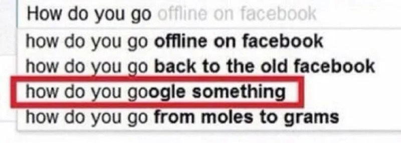 How do you go offline on facebook, back to the old facebook, how do you google something, from moles.