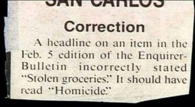 Correction notice about a headline in the Feb. 5 edition of the Enquirer-Bulletin.
