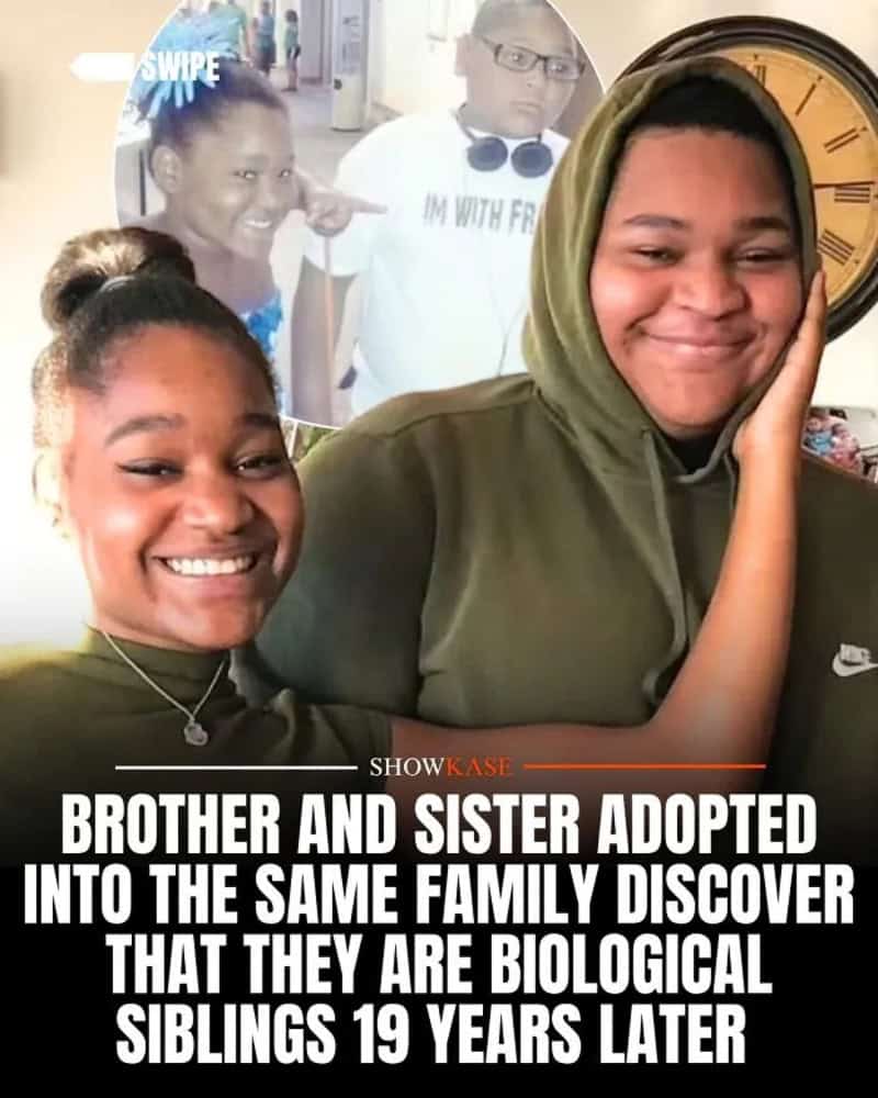 Brother and sister adopted into same family, discovered they are biological siblings 19 years later.