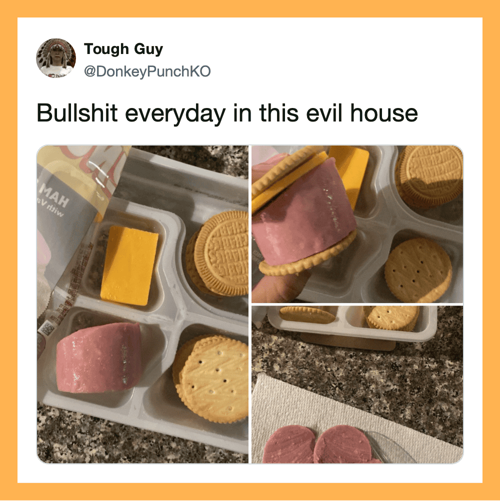 A collage of four images showing a lunchbox with various snacks and a pink marshmallow treat.