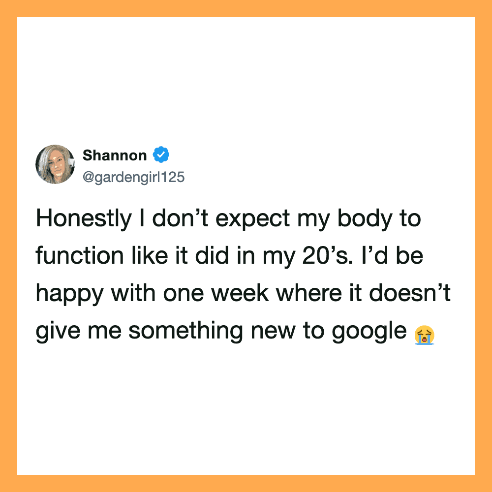 Tweet by Shannon about body function and a crying emoji.