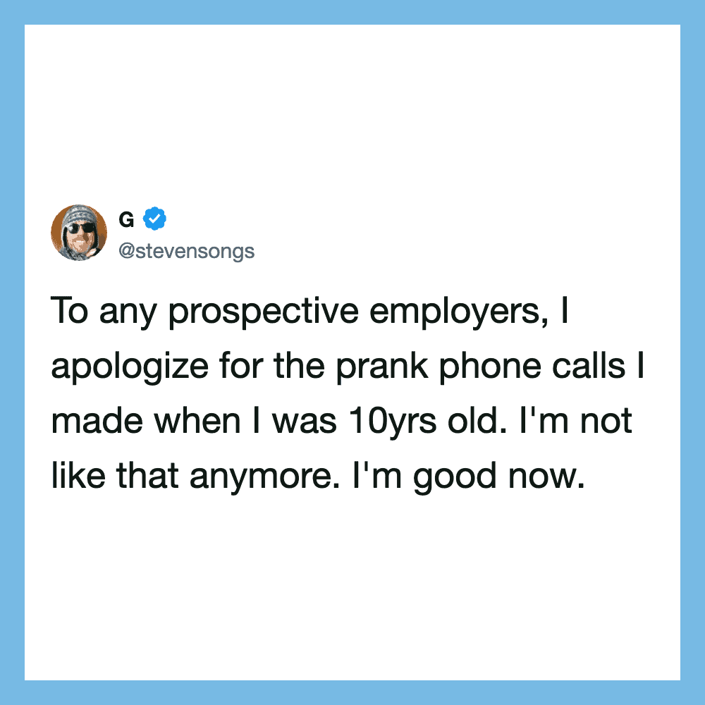 G's tweet about prank phone calls made at age 10, now apologized for.