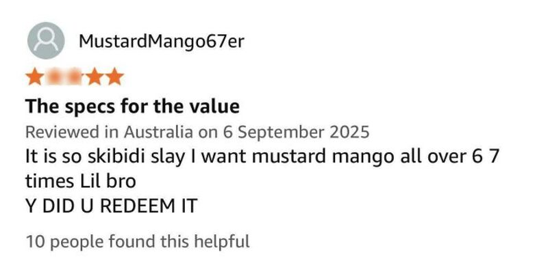 Customer review about mustard mango with 4 stars, praising its value and flavor.