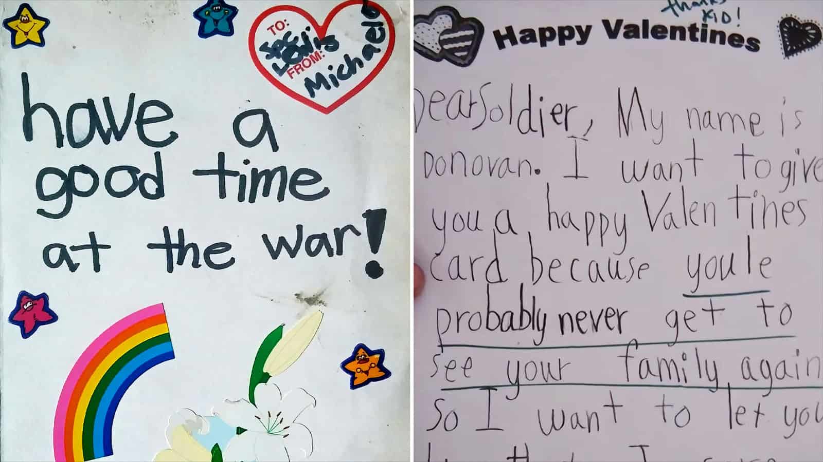 Have a good time at the war! (Valentine card).