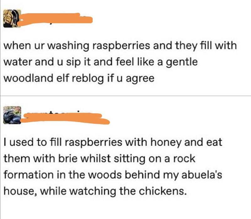 Text about washing raspberries and a personal raspberry story.