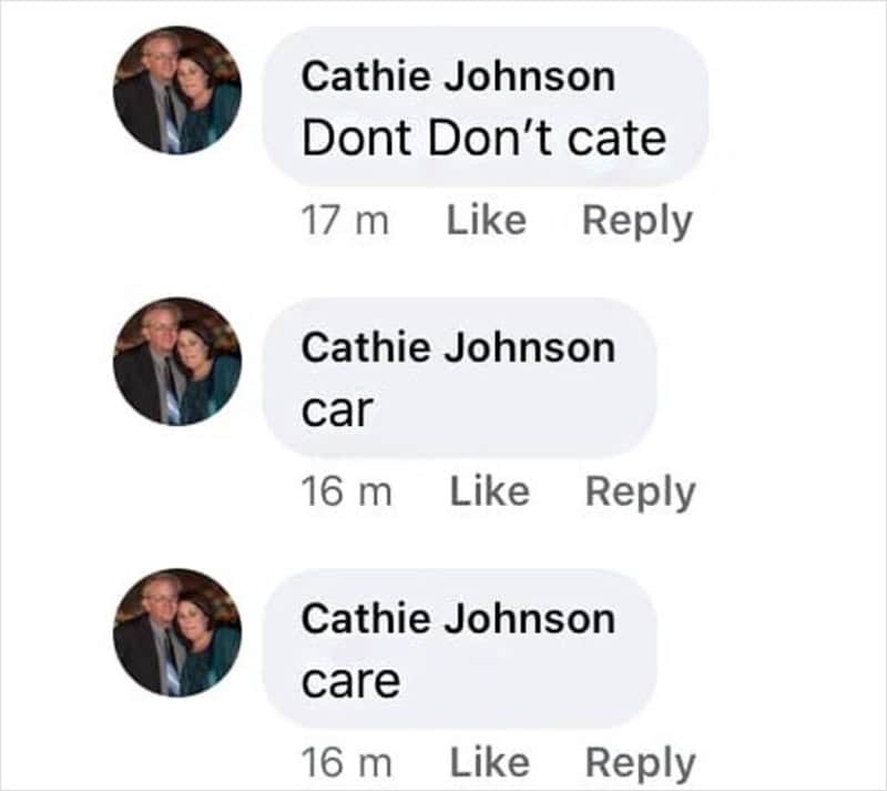 Cathie Johnson Dont Don’t cate car care.