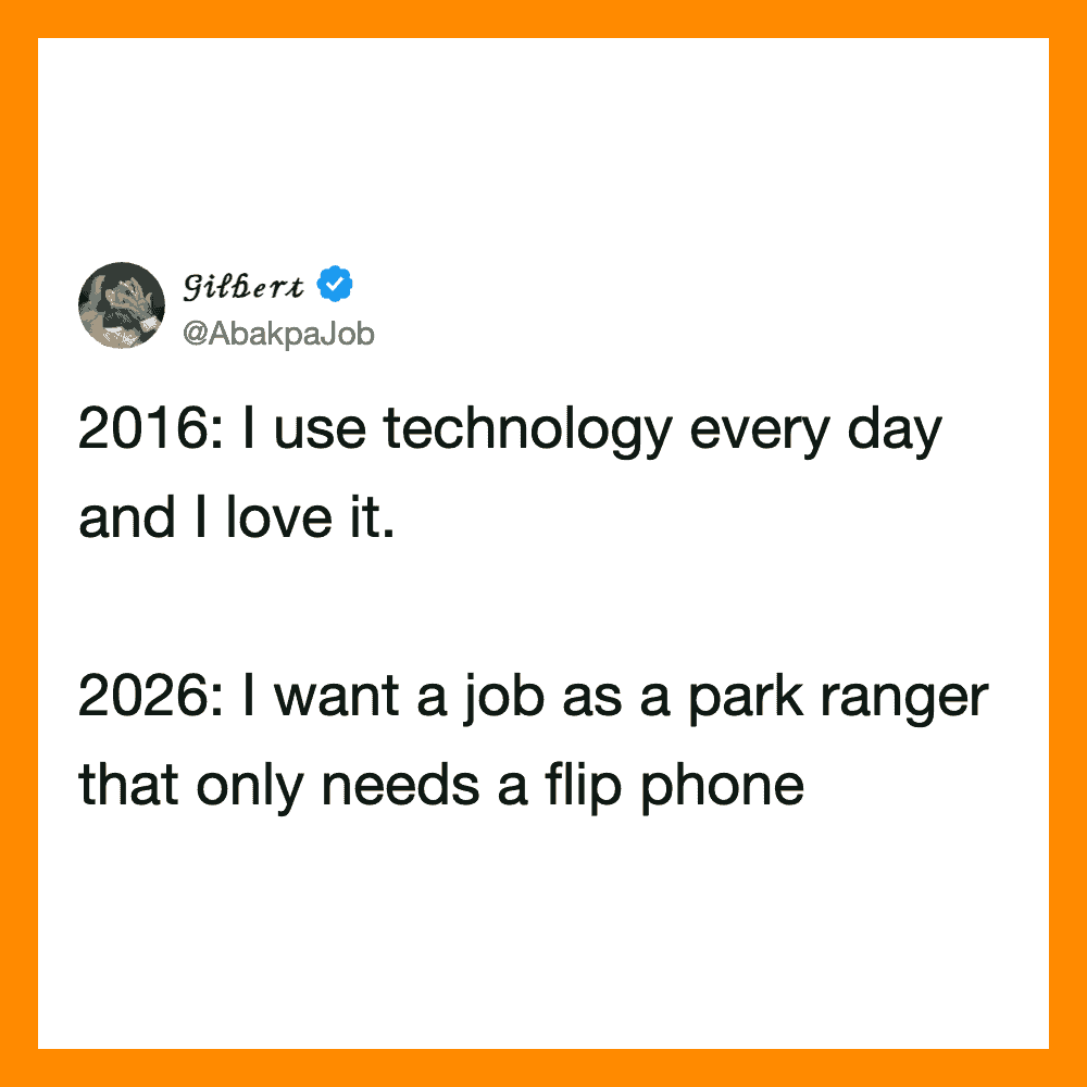 I use technology every day and I love it. 2026: I want a job as a park ranger that only needsa.