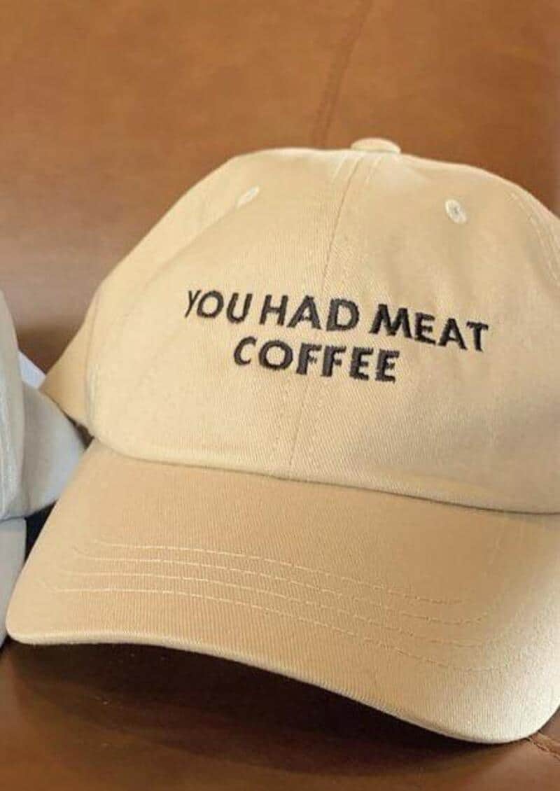 You had meat coffee cap with misaligned text.