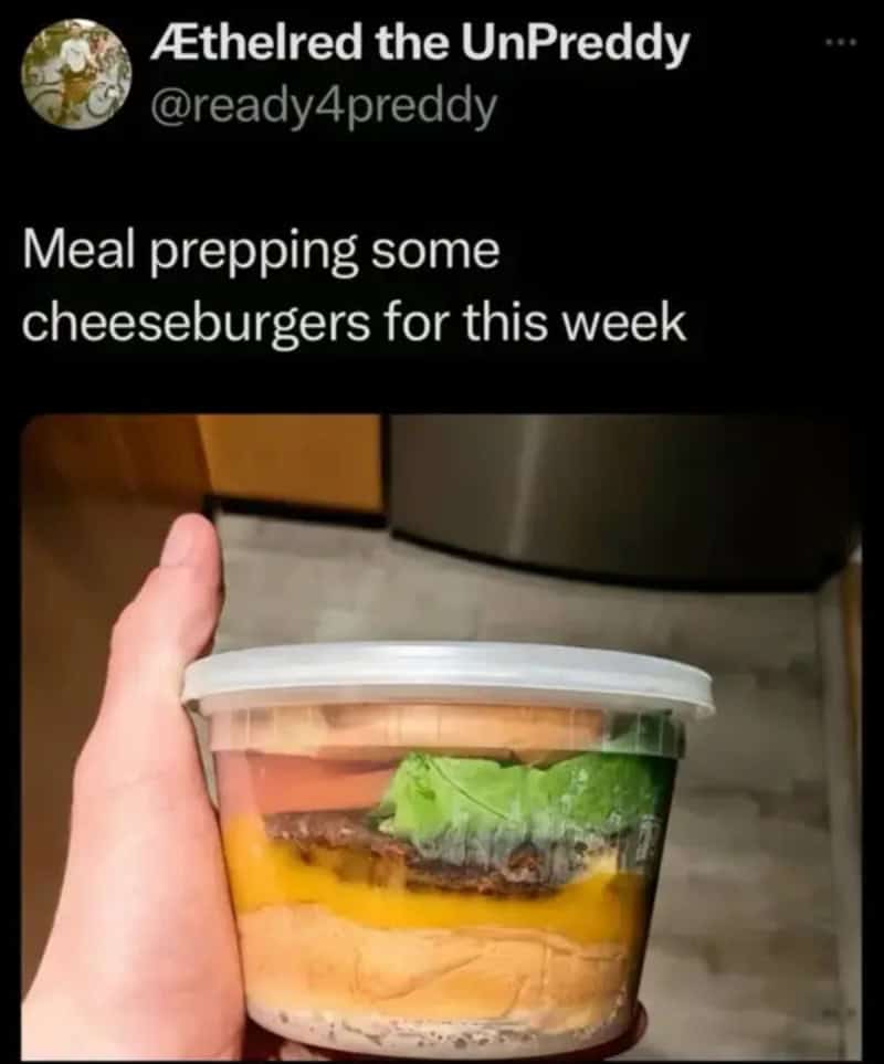 Meal prepping some cheeseburgers for this week.