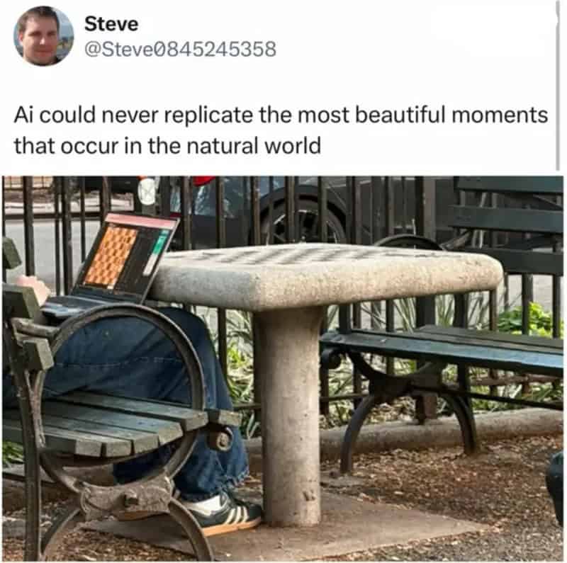 Ai could never replicate the most beautiful moments that occur in the natural world.