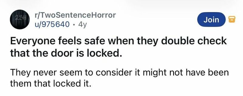 Everyone feels safe when they double check that the door is locked.