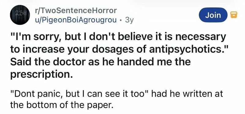 Quote from doctor about increasing antipsychotics, with handwritten note at bottom.
