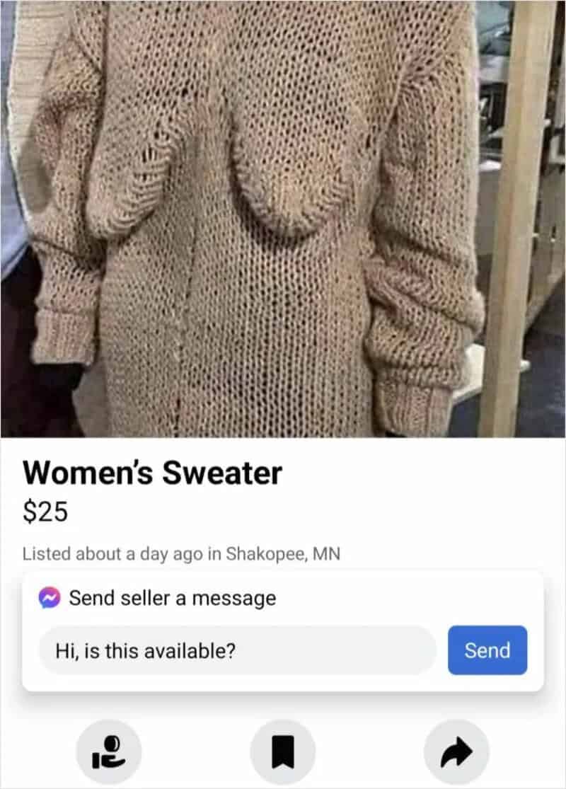 Women's beige knitted sweater with a loose fit, displayed on a hanger.